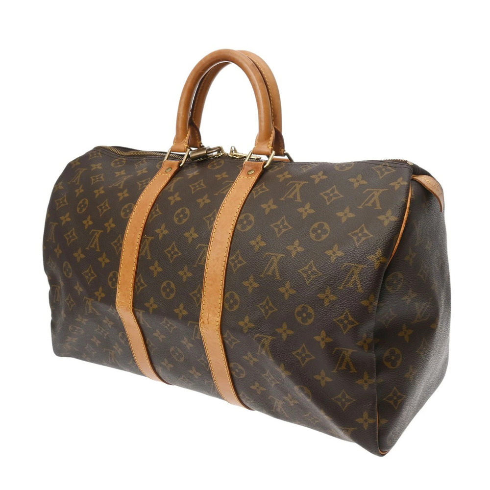 Louis Vuitton Keepall Monogram Bag Canvas Boston Brown